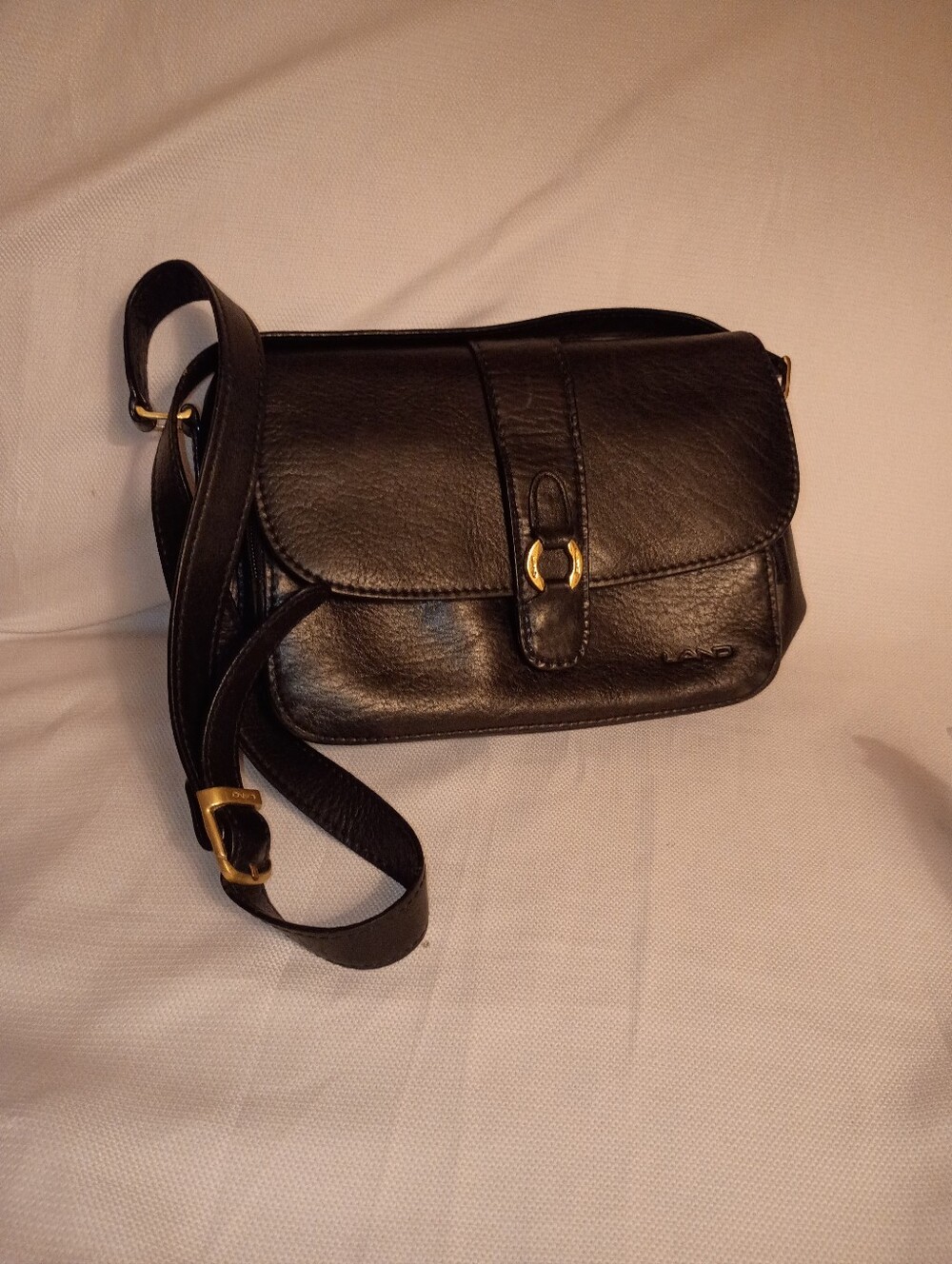 Vaqueta Black Leather Travel Shoulder Bag Crossbody By Land Made Columbia